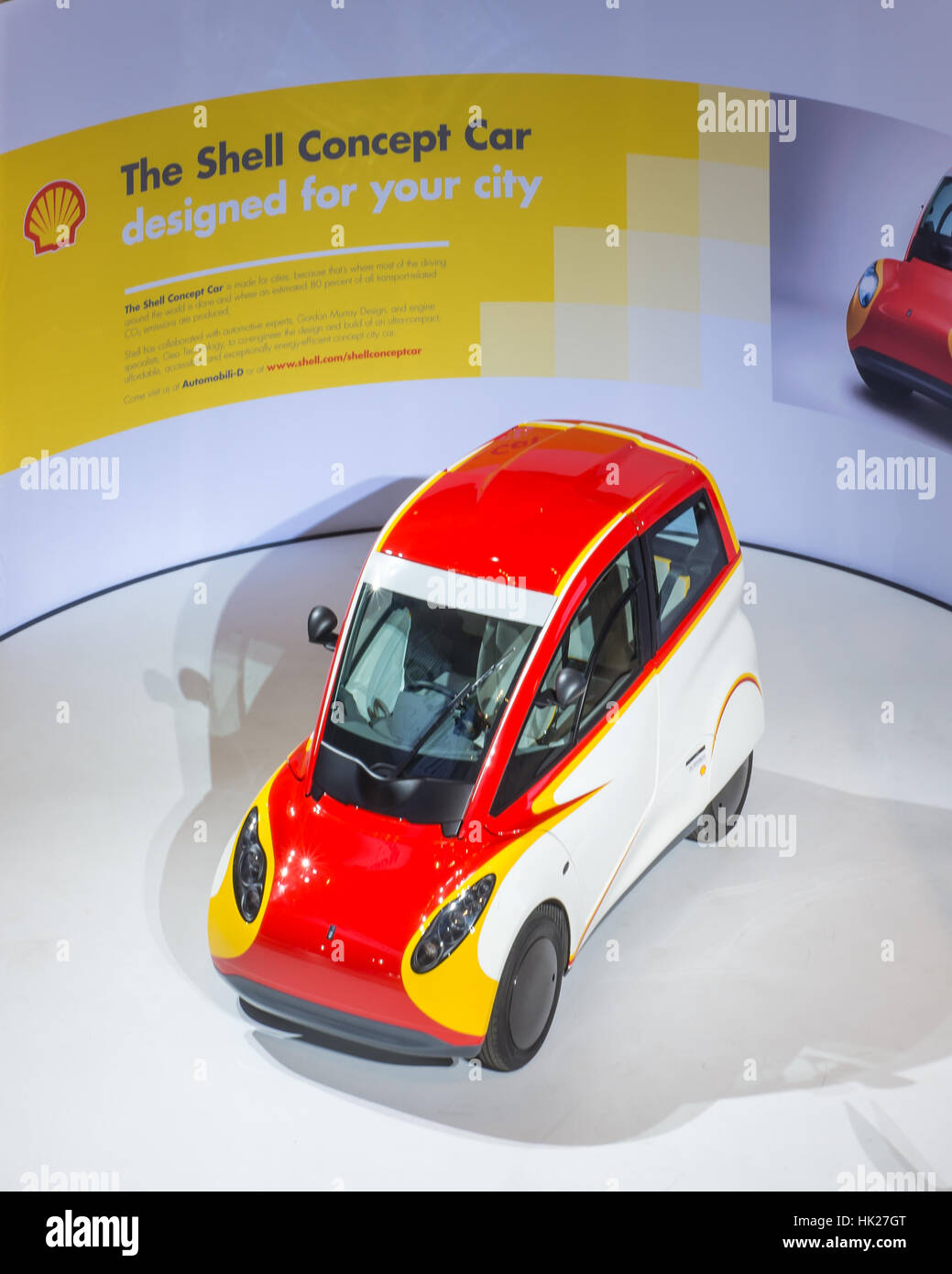 DETROIT, MI/USA - JANUARY 12, 2017: A Shell Oil Project M 1-Door Concept car at the North American International Auto Show (NAIAS). Stock Photo