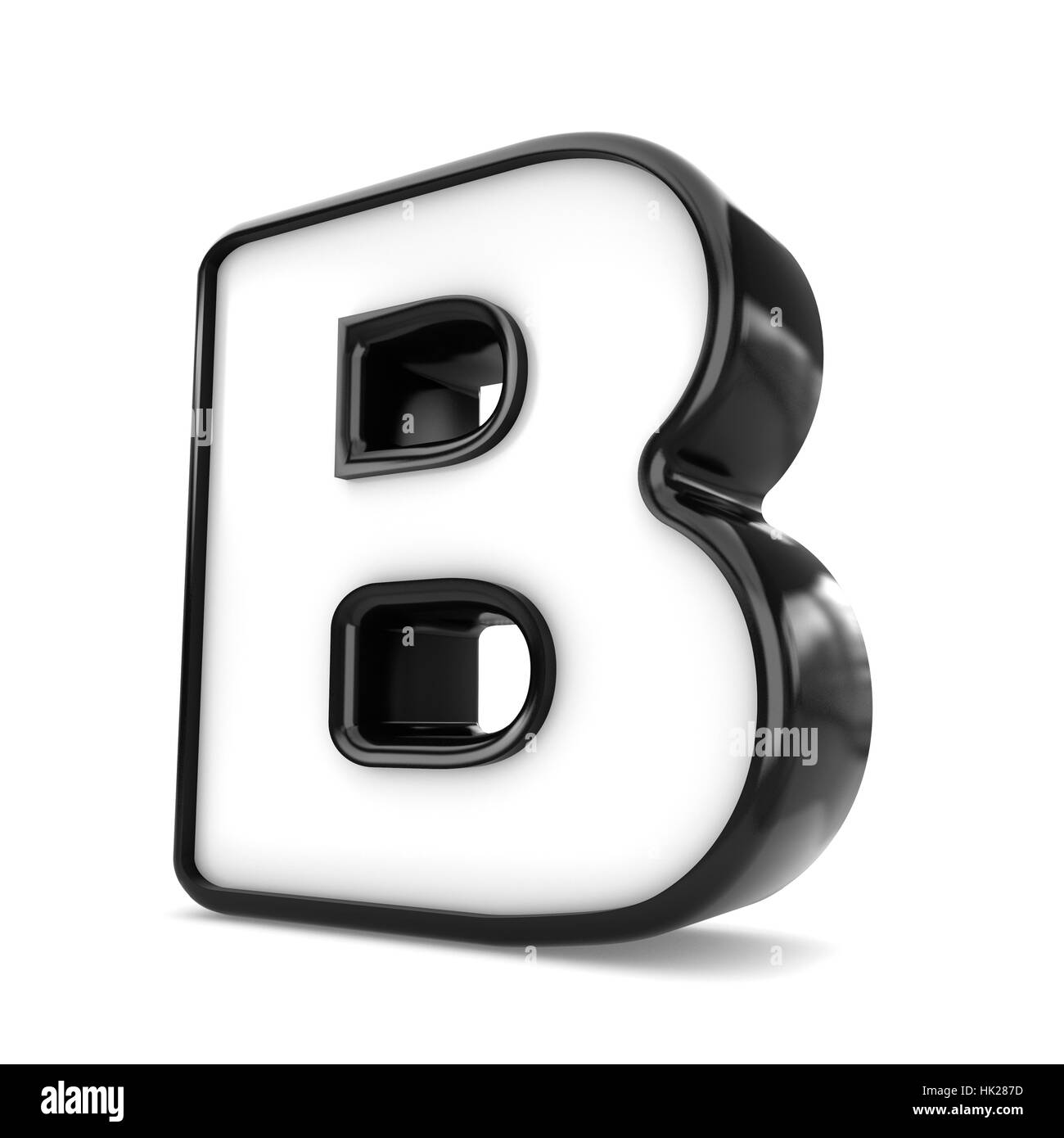 Plastic green letter B lowercase isolated on white background. Stock  Illustration