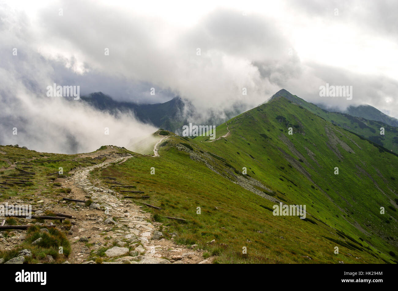 Ridge in the clouds. Western Tatra Mountains Stock Photo - Alamy