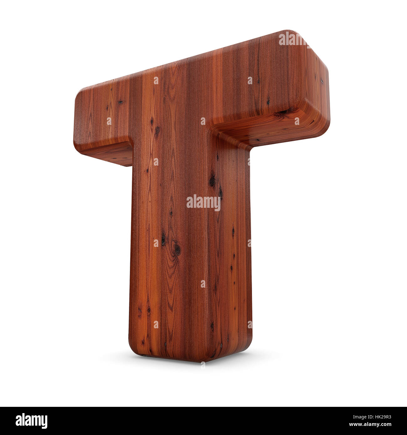 3d wood material T letter isolated white background Stock Photo - Alamy
