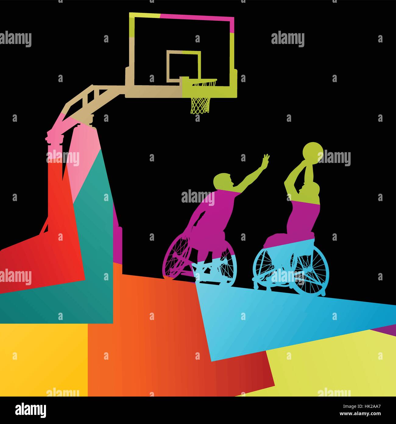 Wheelchair basketball silhouette hires stock photography and images