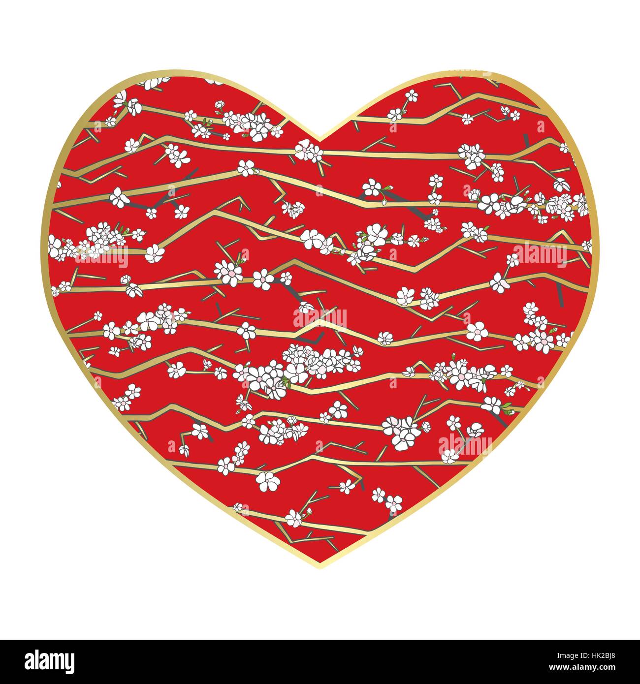Heart vector background. Abstract flowers love illustration Stock ...