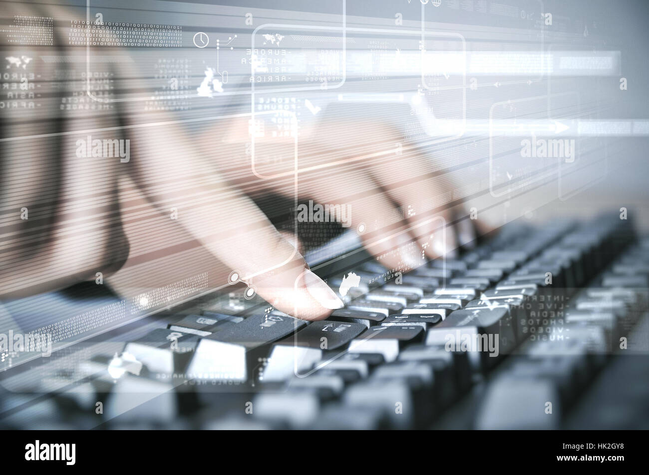 Keyboard high tech user interface hi-res stock photography and images ...