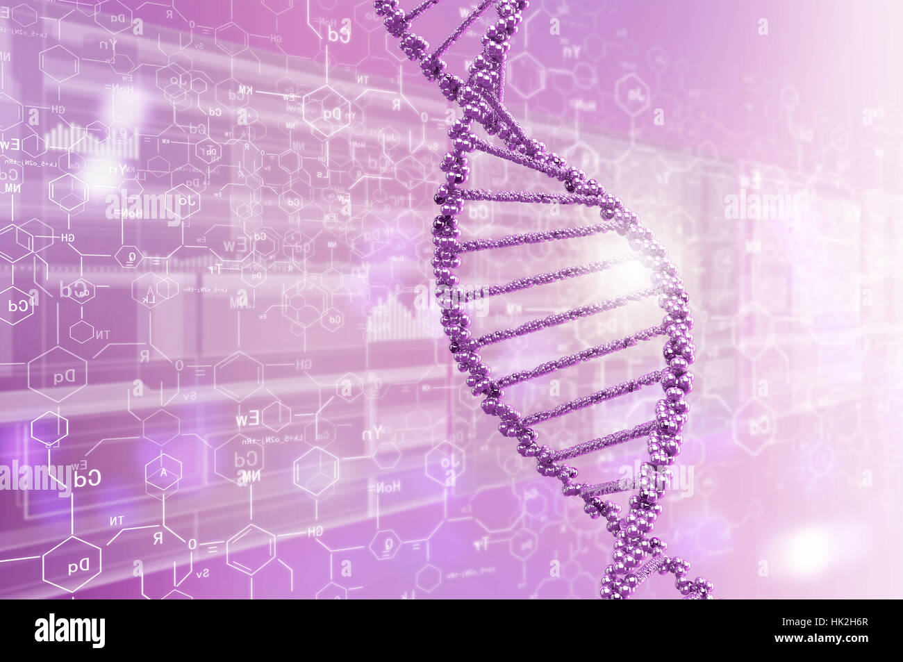 Biochemistry background concept with high tech dna molecule Stock Photo ...