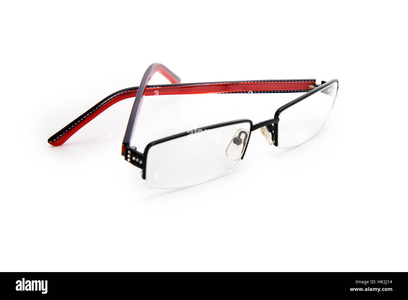 Black and red frame glasses sales