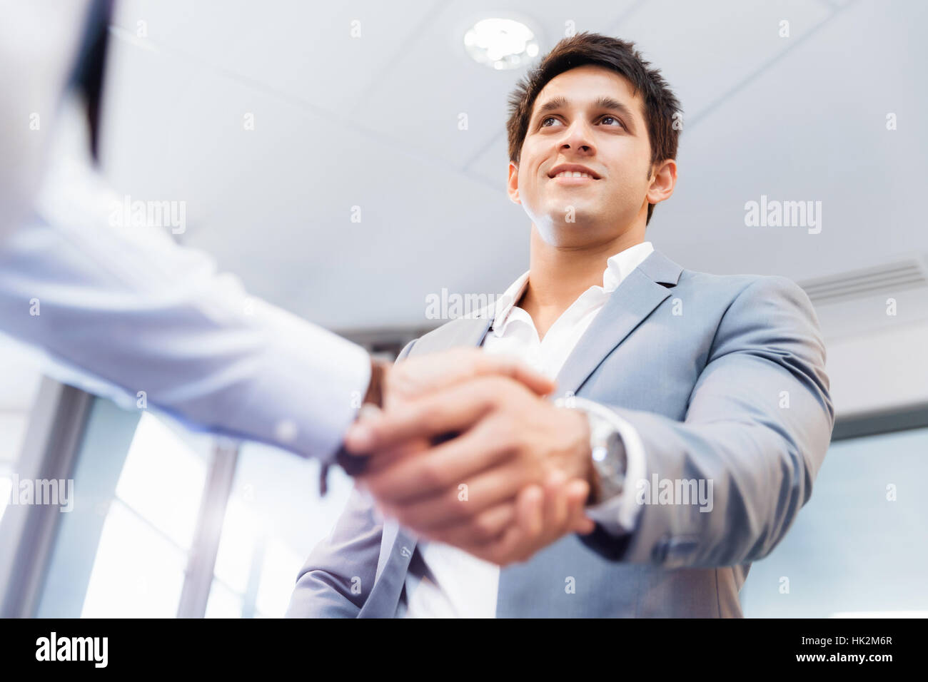 Handshake of businessmen greeting each other Stock Photo - Alamy