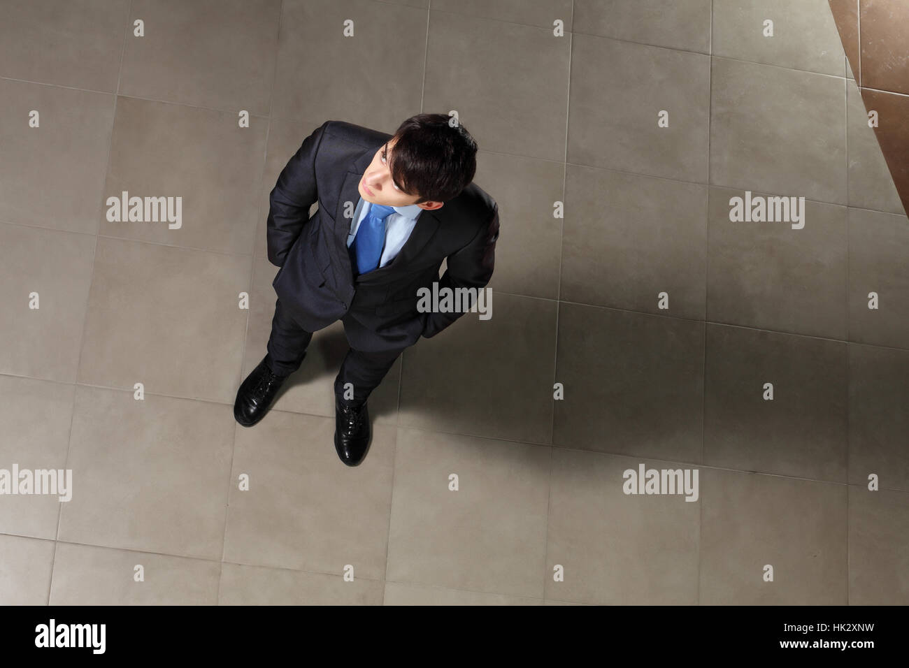 Above view young businessman hi-res stock photography and images - Alamy