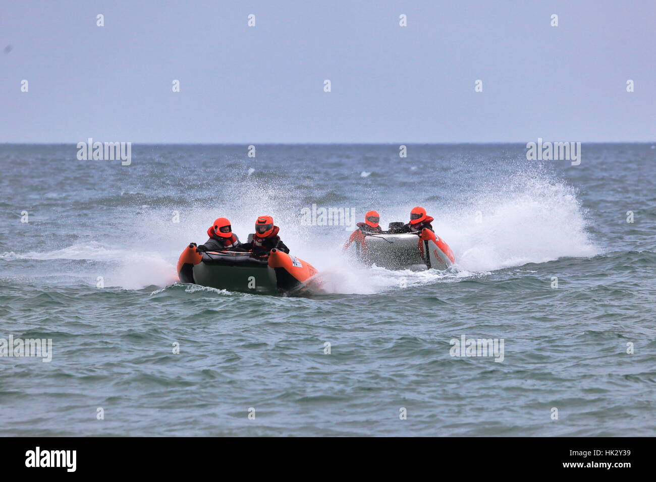 Thundercat offshore RIB circuit racing at Bournemouth Beach Dorset UK ...