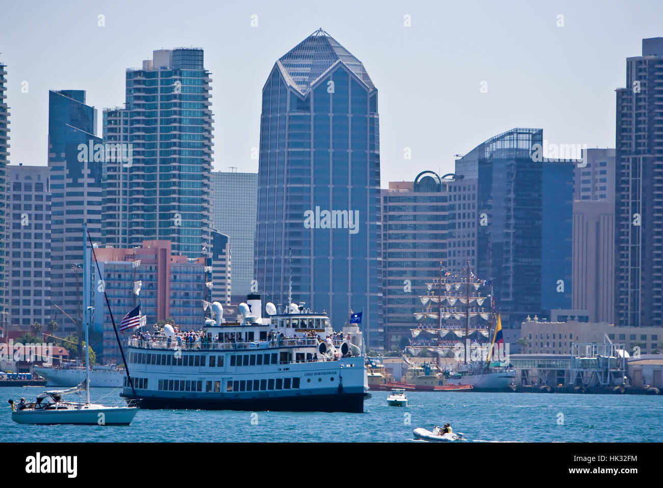 Lord Hornblower is a San Diego Bay tour boat. Stock Photo