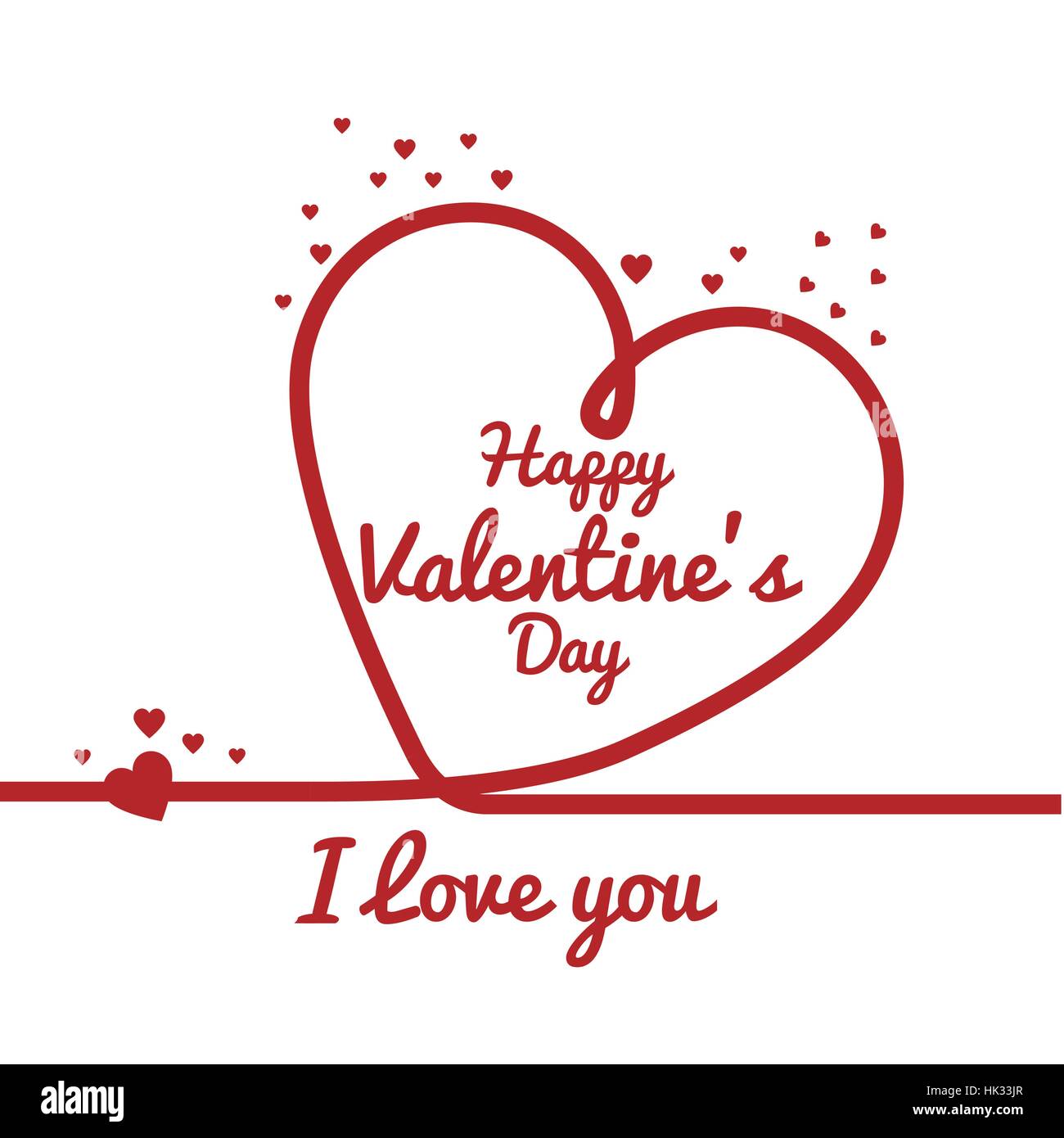 happy valentines day card vector illustration design Stock Vector Image ...
