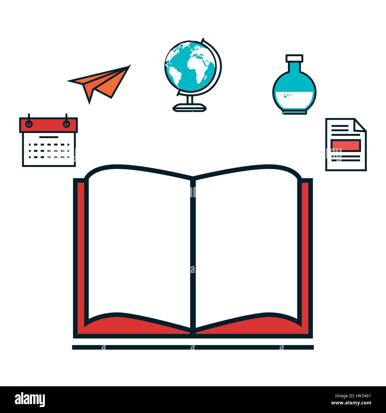 business flat line icons vector illustration design Stock Vector Image ...
