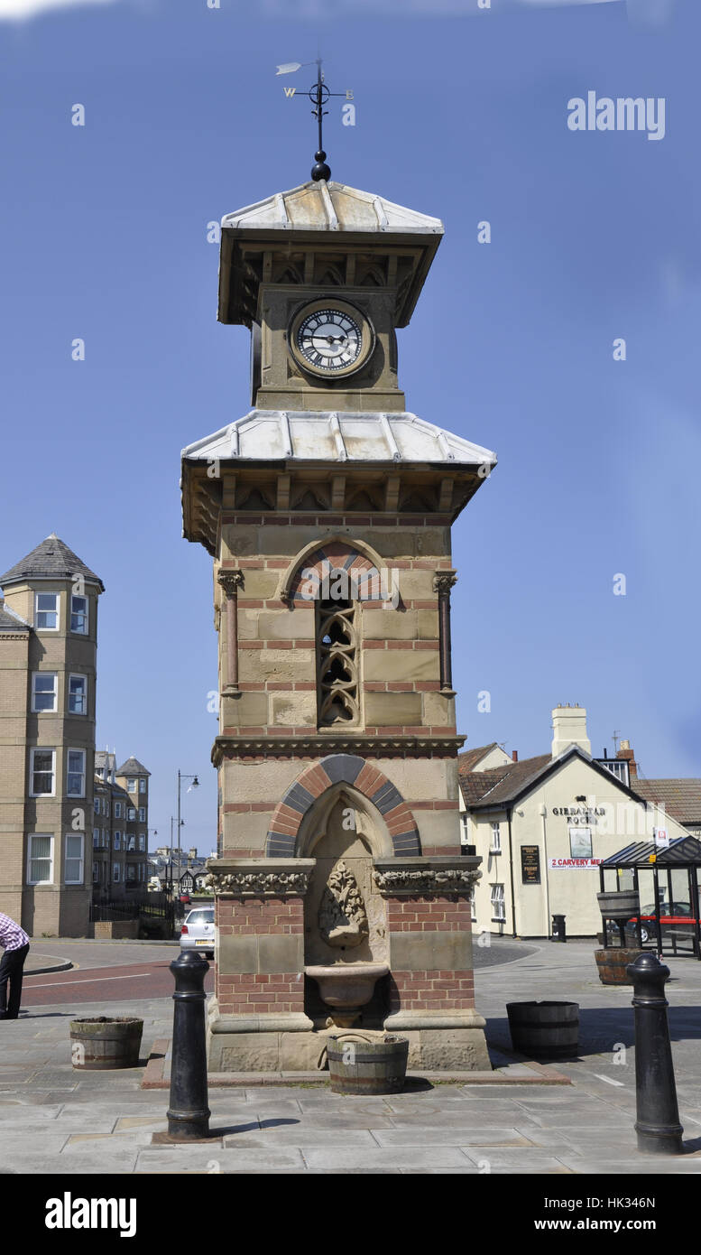 Tynemouth clock tower Stock Photo