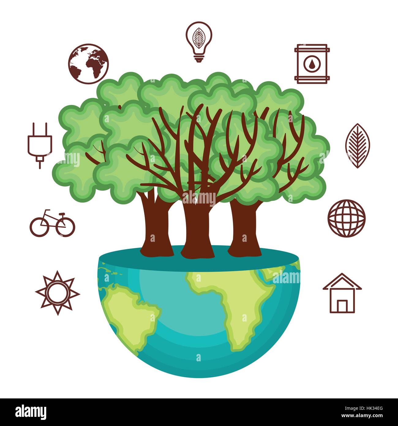 go green ecology poster vector illustration design Stock Vector Image ...