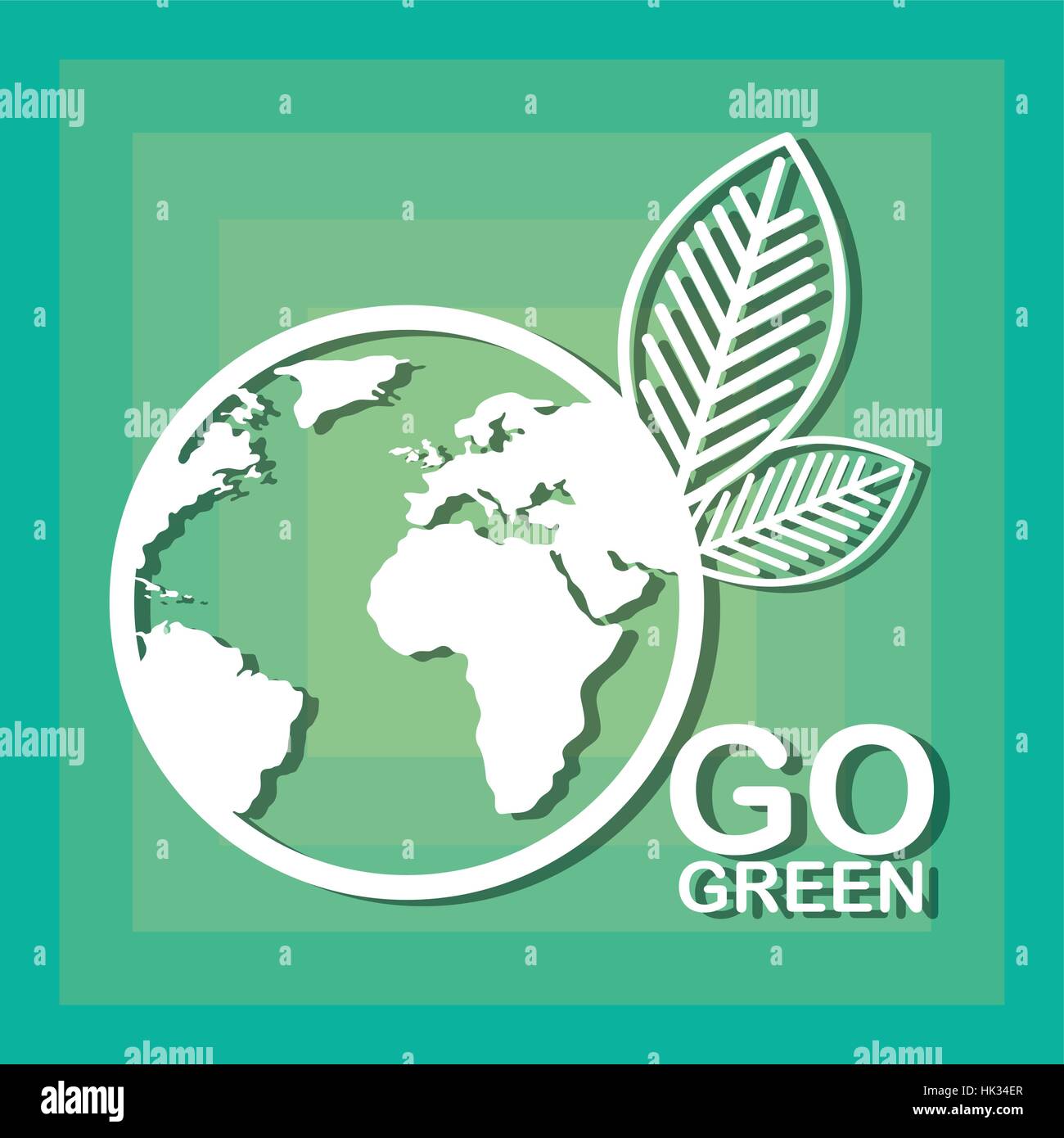 go green ecology poster vector illustration design Stock Vector Image ...