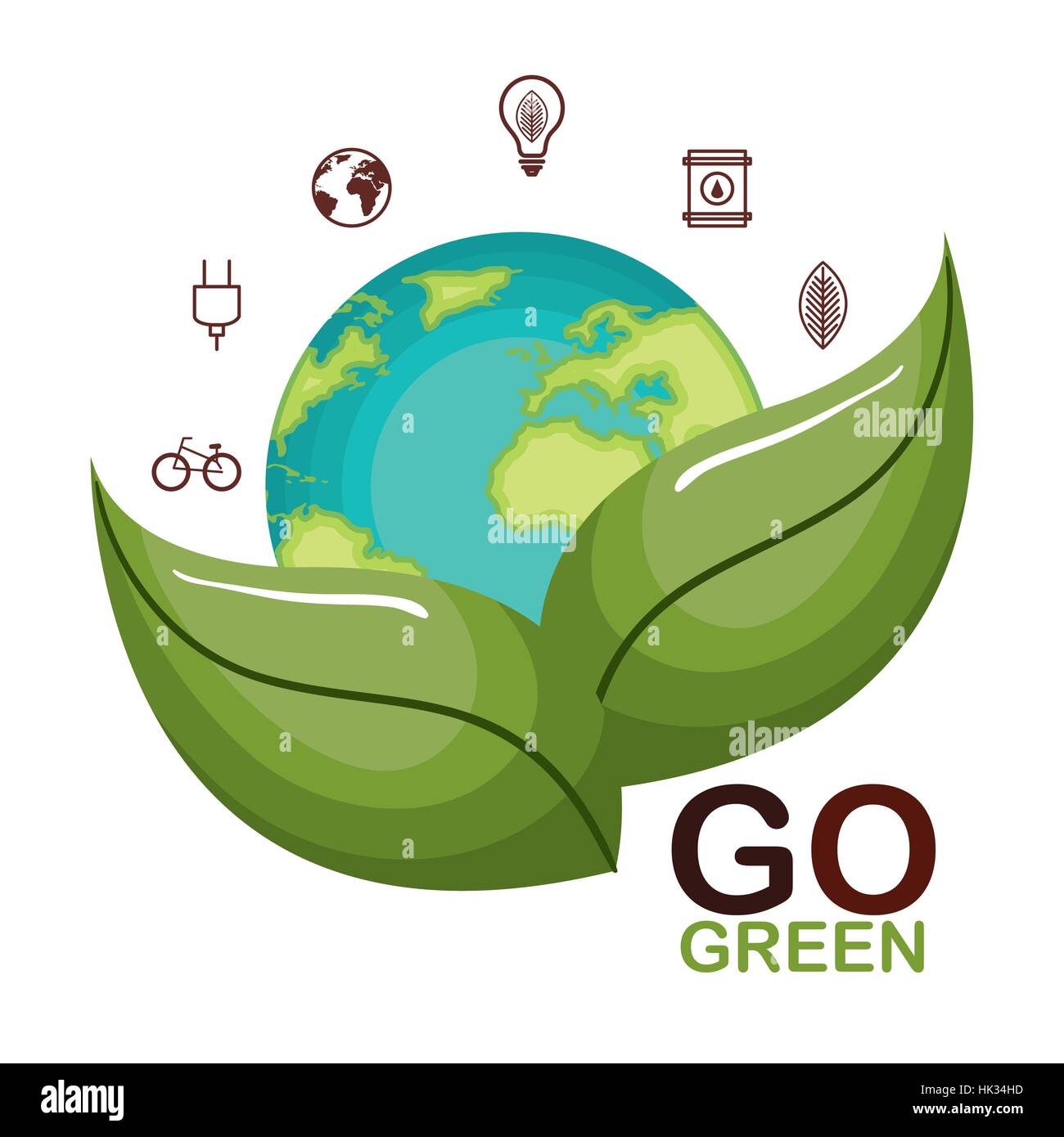 go green ecology poster vector illustration design Stock Vector Image ...