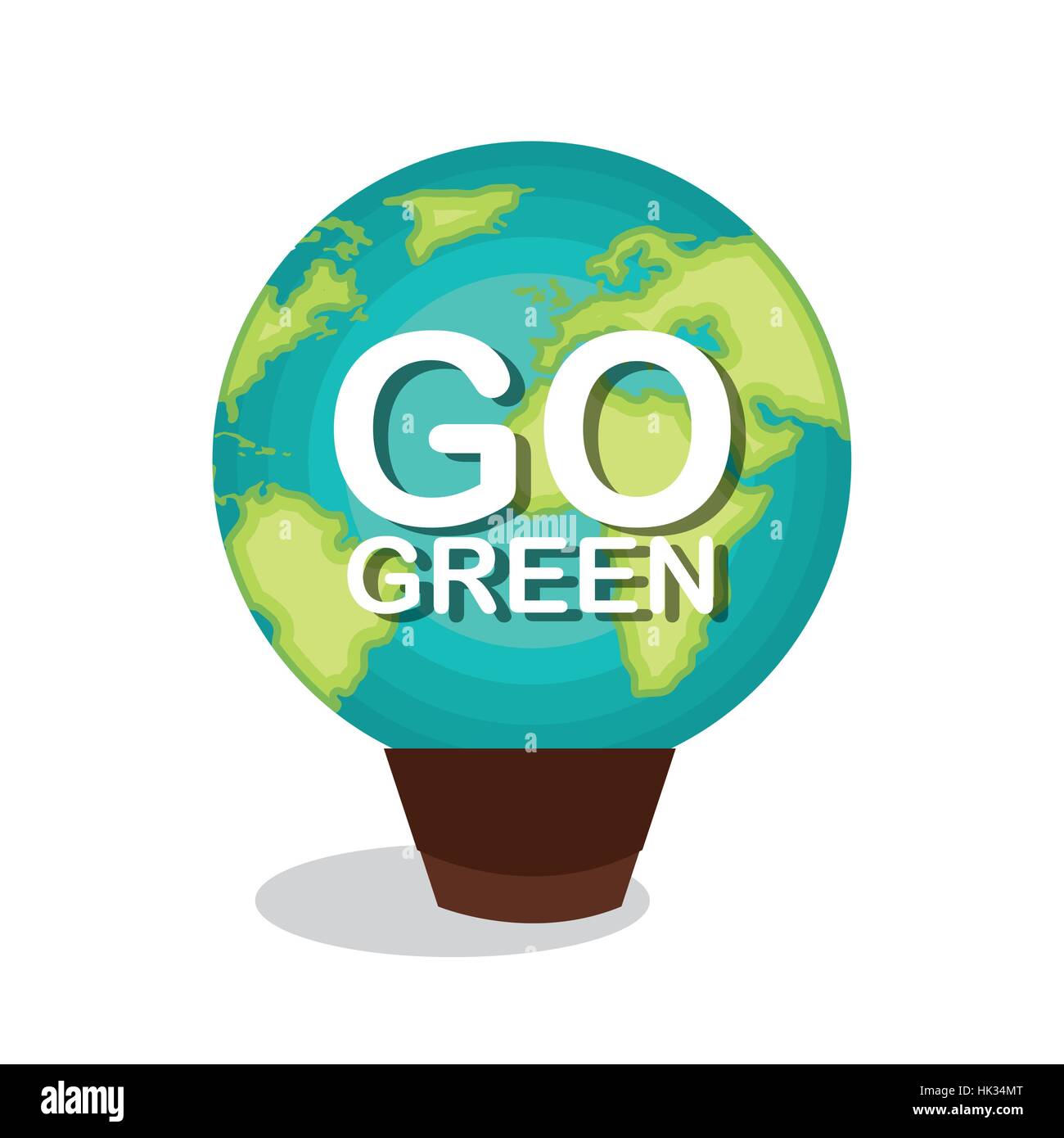 go green ecology poster vector illustration design Stock Vector Image ...
