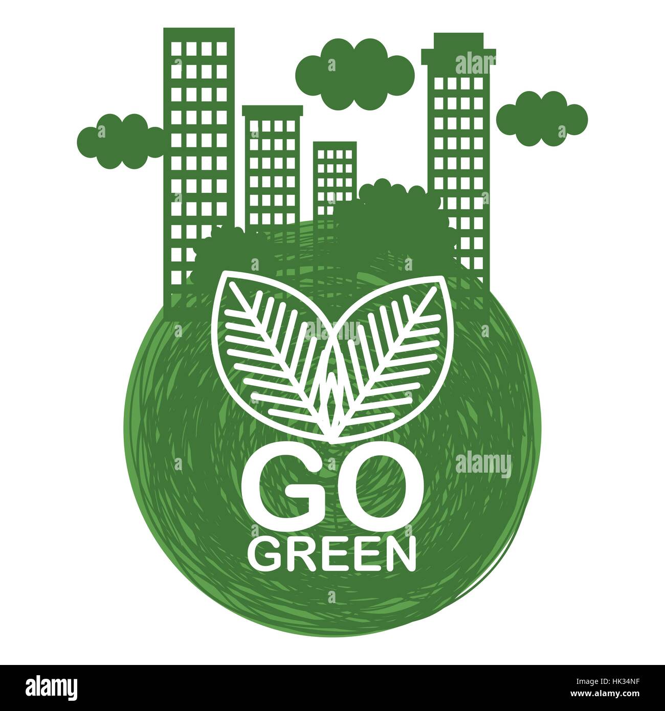 go green ecology poster vector illustration design Stock Vector Image ...