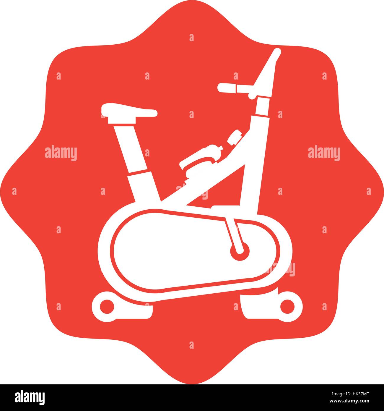 spinning bike fitness silhouette vector illustration design Stock Vector