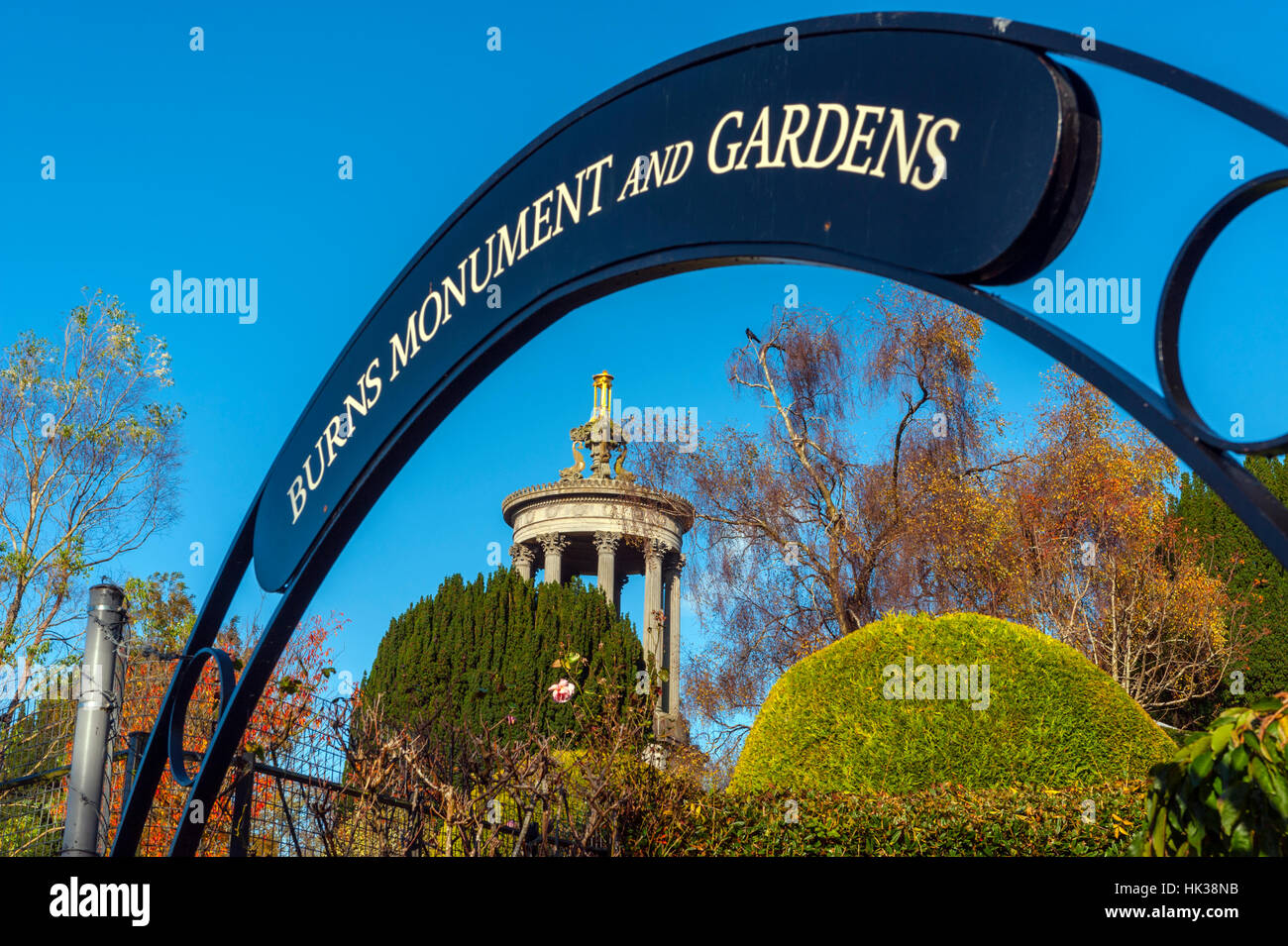 The burns monument Alloway Ayrshire. Stock Photo