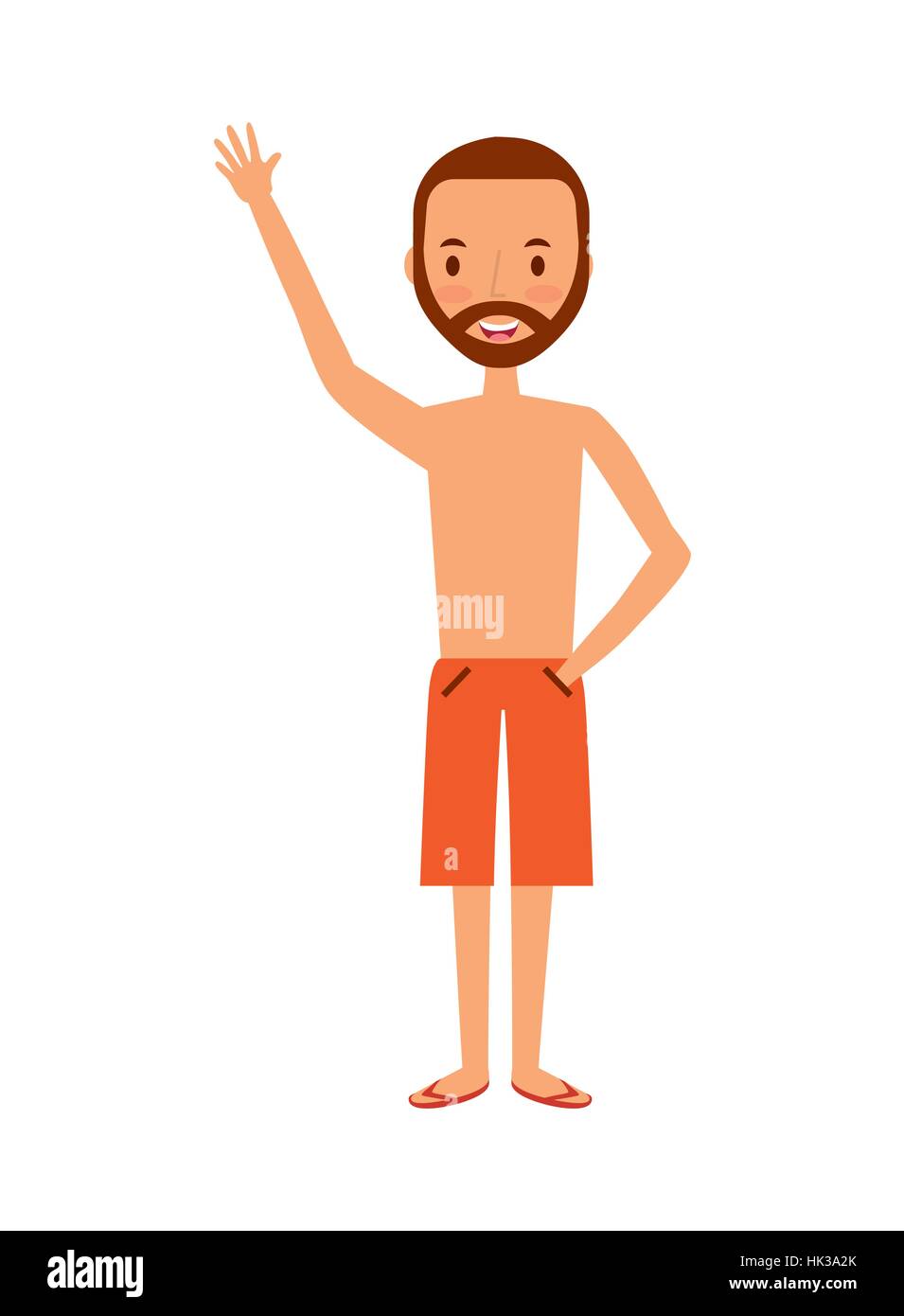 man wearing beach clothes cartoon icon over white background. trip and  vacations concept. colorful design. vector illustration Stock Vector Image  & Art - Alamy