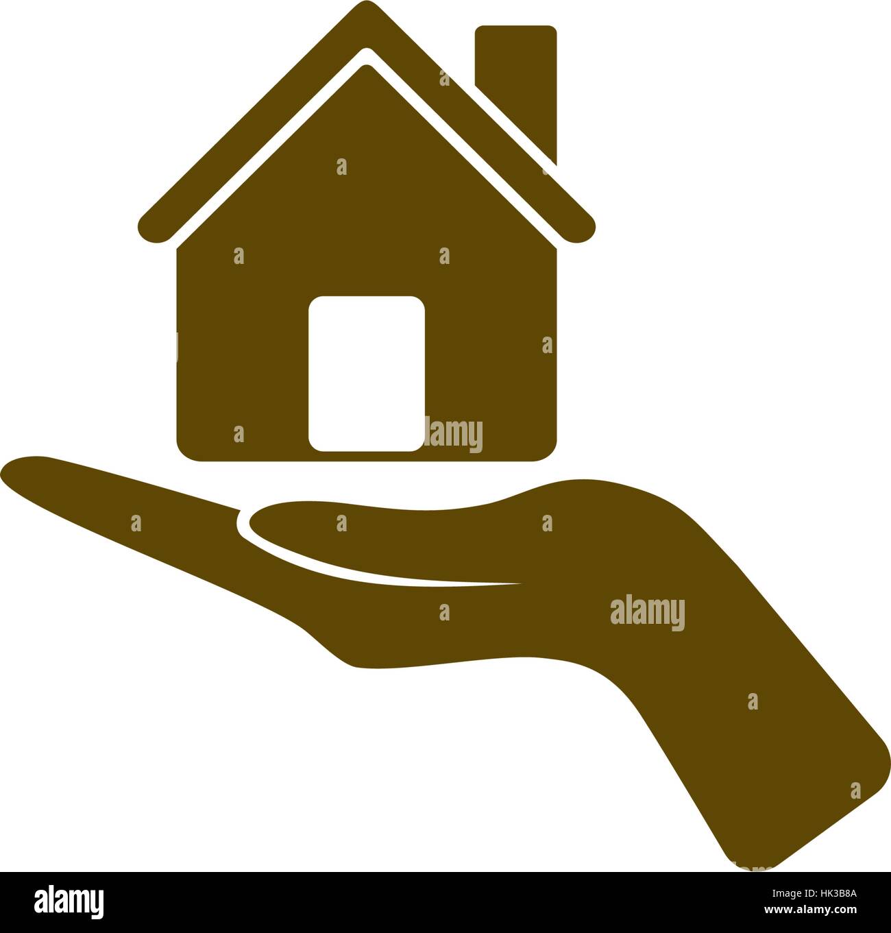 Home on the hand vector icon Stock Vector Image & Art - Alamy