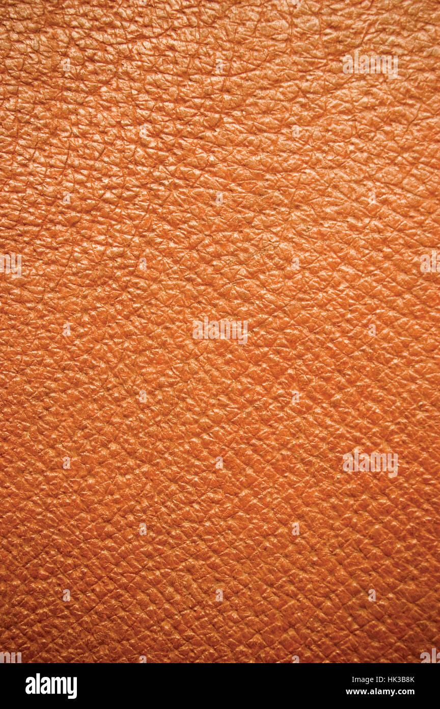 Brown grain leather texture, large vertical macro texture background pattern closeup Stock Photo