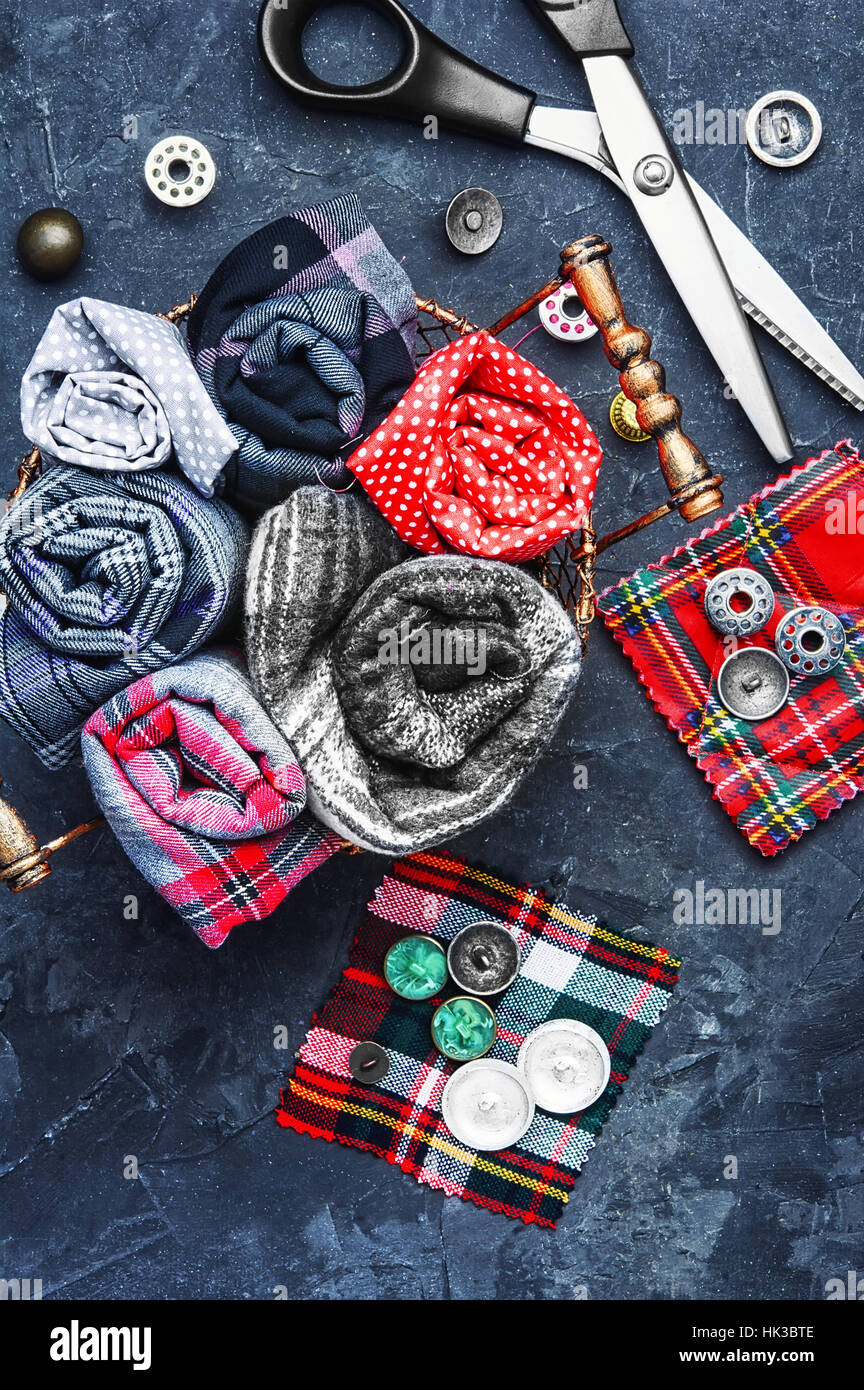 Scissors for cutting fabrics,patterns, fabrics,thread and buttons.Top