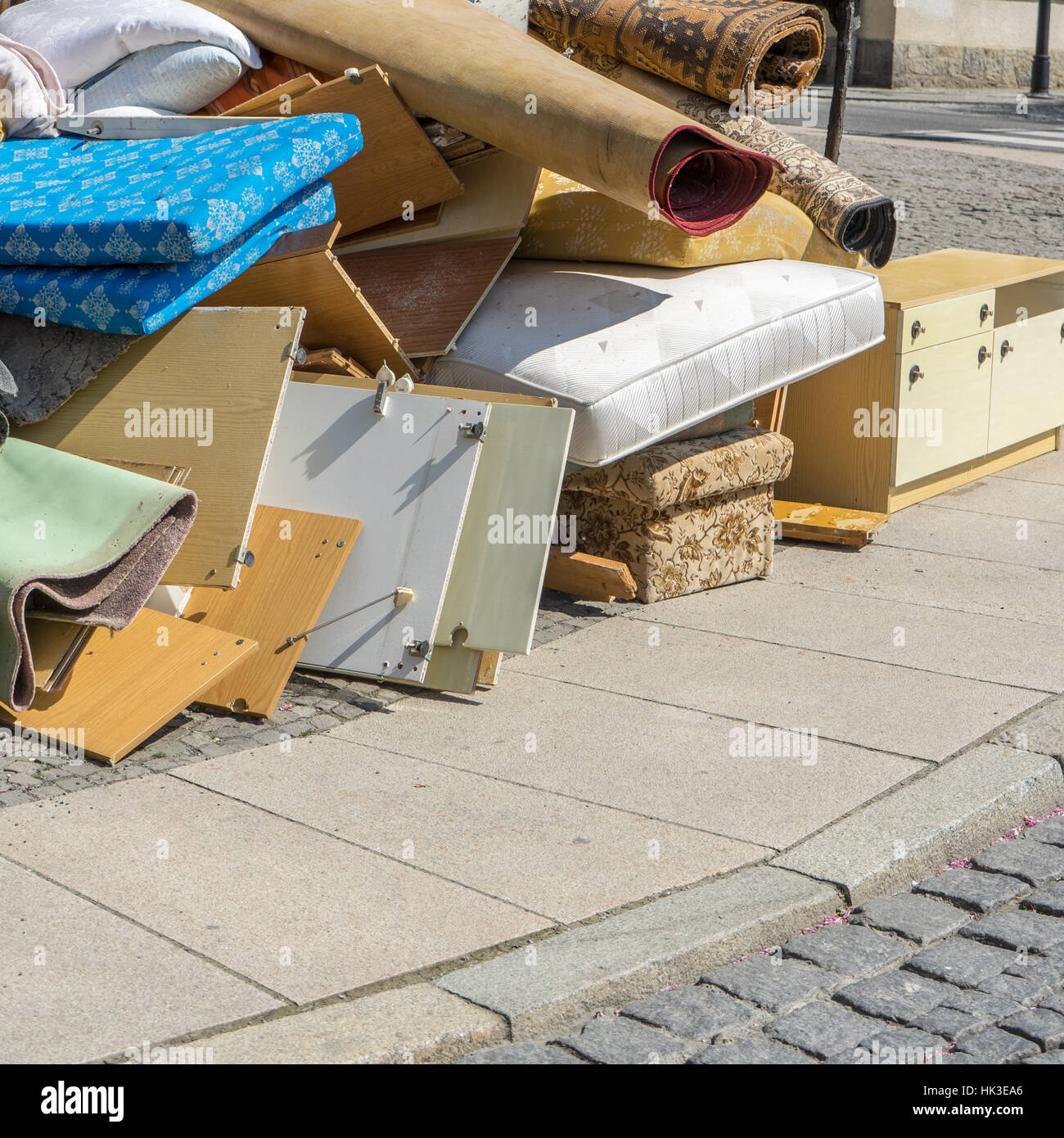 Pile of bulky waste Stock Photo