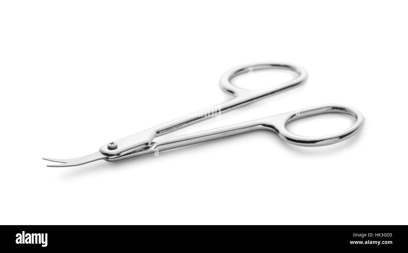 Small  nail scissors isolated on white Stock Photo
