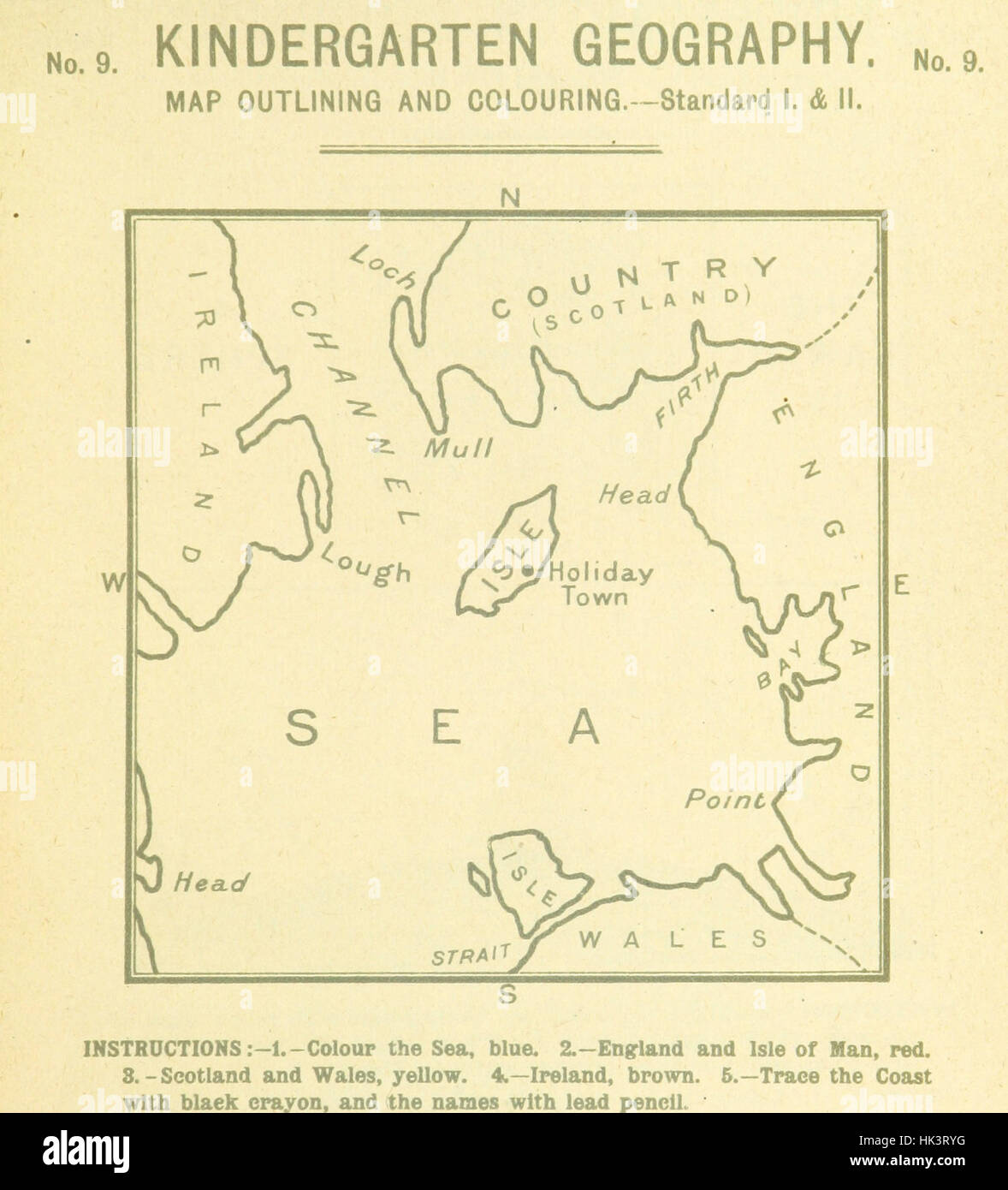 Image taken from page 17 of 'Coloured Handbook to Kindergarten Geography, etc' Image taken from page 17 of 'Coloured Handbook to Stock Photo