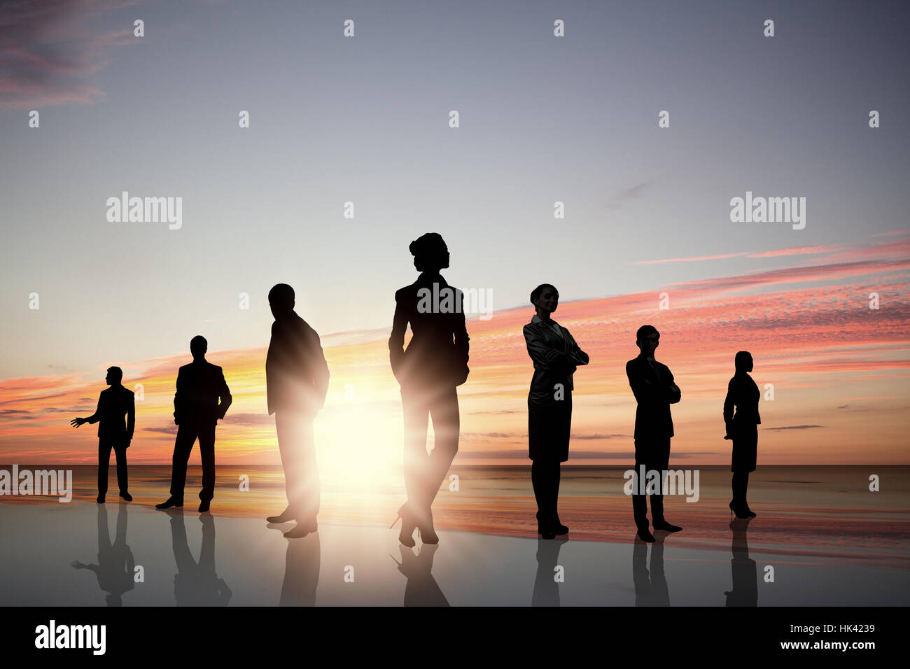 Silhouettes people standing on hi-res stock photography and images - Alamy