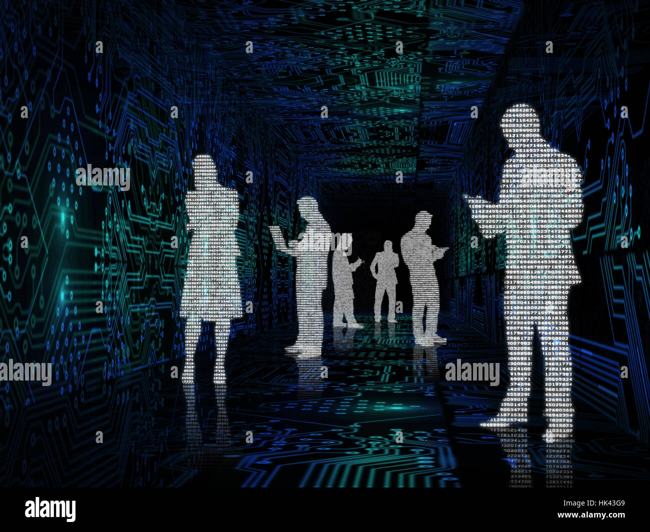 Animation binary codes circuit board hi-res stock photography and ...