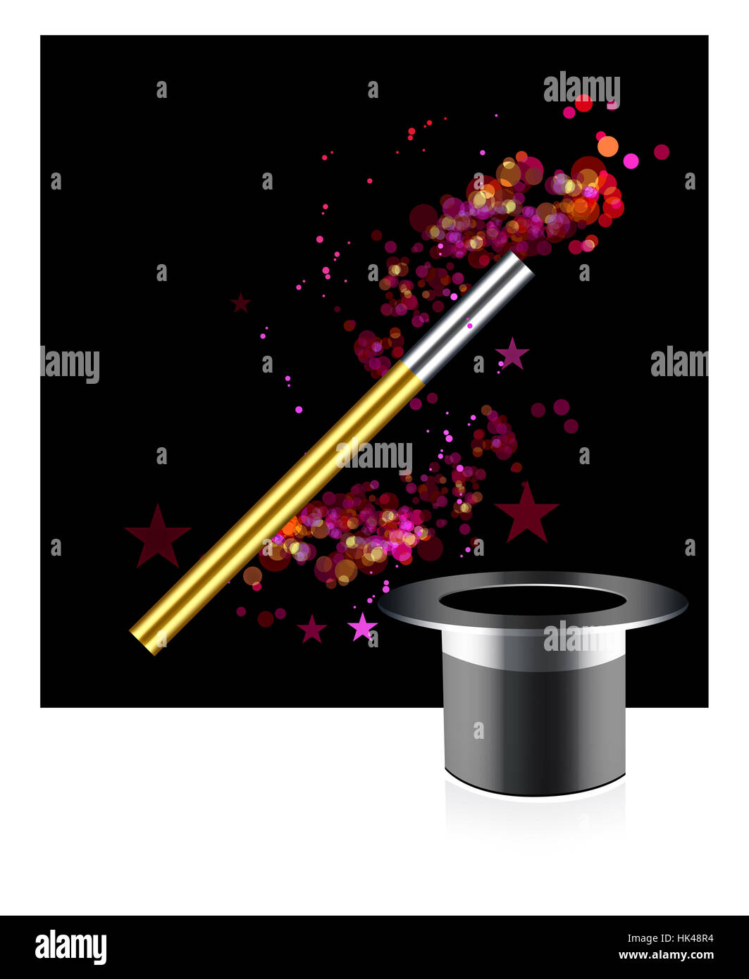 Magician top hat disappear hi-res stock photography and images - Alamy