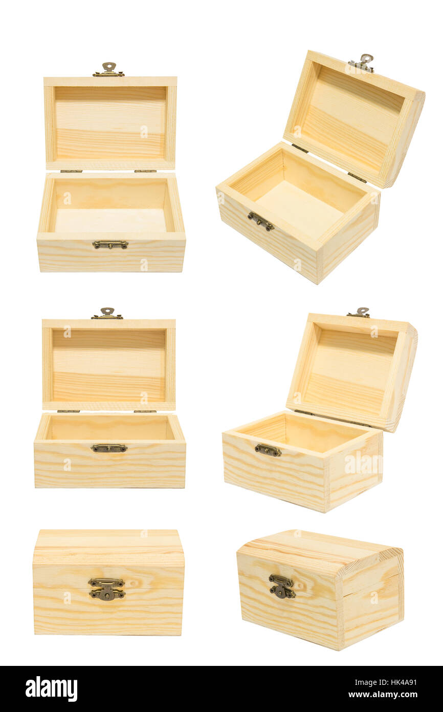 Clean Vintage Closed/Opened Variation Angle Box Wood Crate Chest