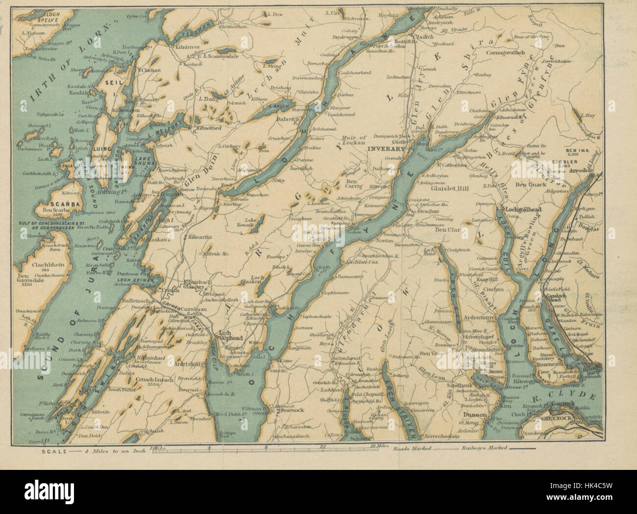 Old road map london scotland hi-res stock photography and images - Alamy