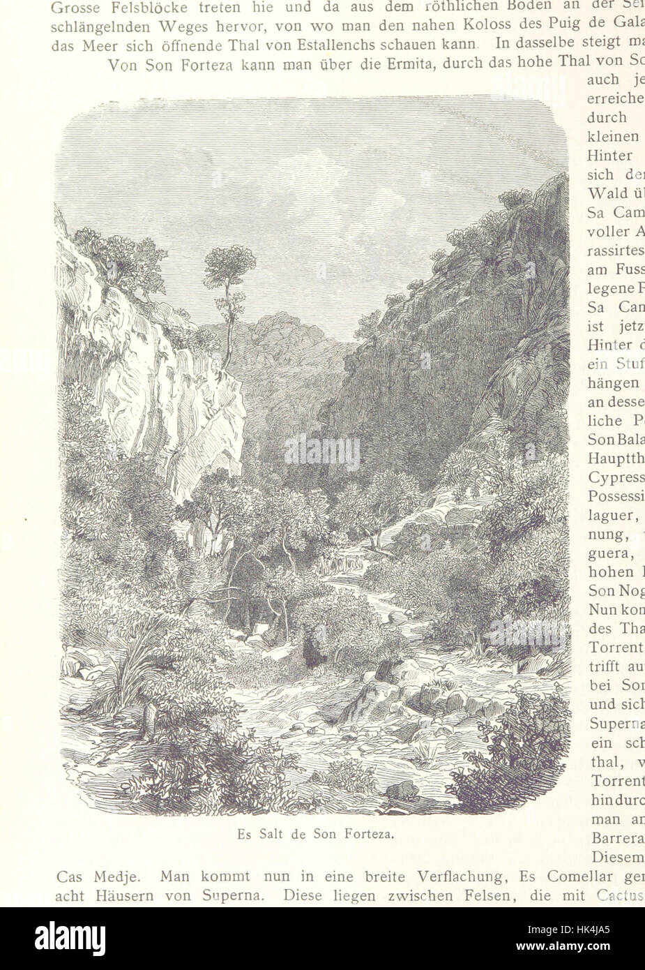 Illustration from 'Die Balearen', detailing the history, geography, and ...