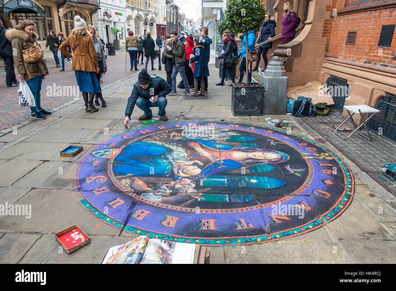 Street Scene, Canterbury City Centre. Kent,England Stock Photo