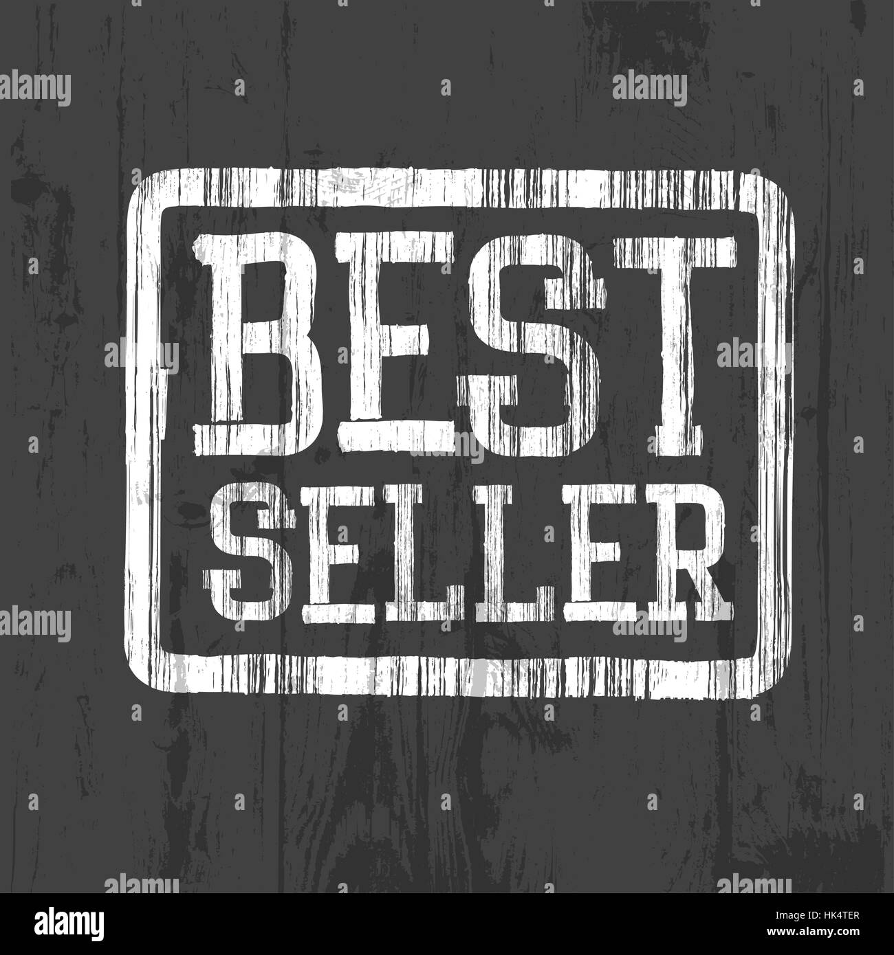 Illustration best seller label design Black and White Stock Photos