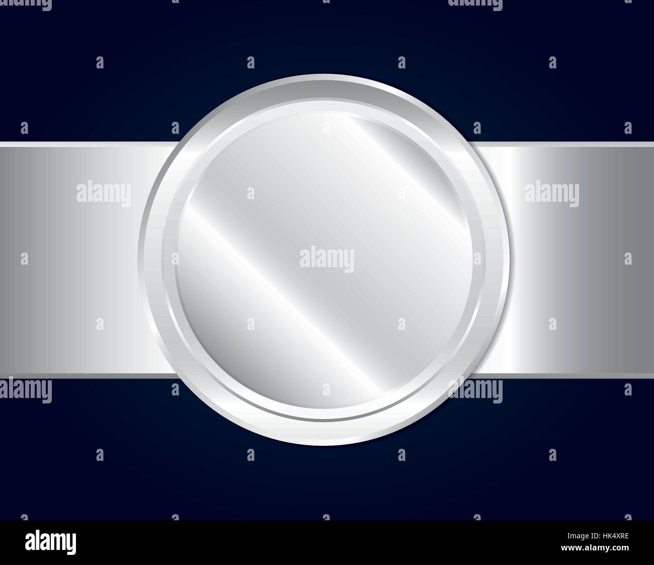 silver blank metallic label or seal icon image vector illustration ...