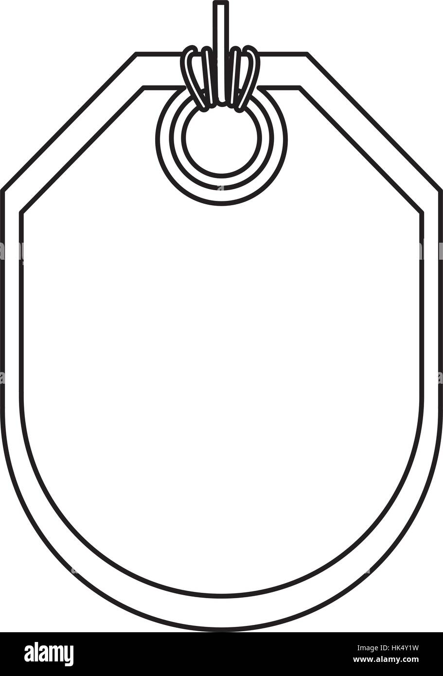 monochrome silhouette price tag with bottom side round vector ...