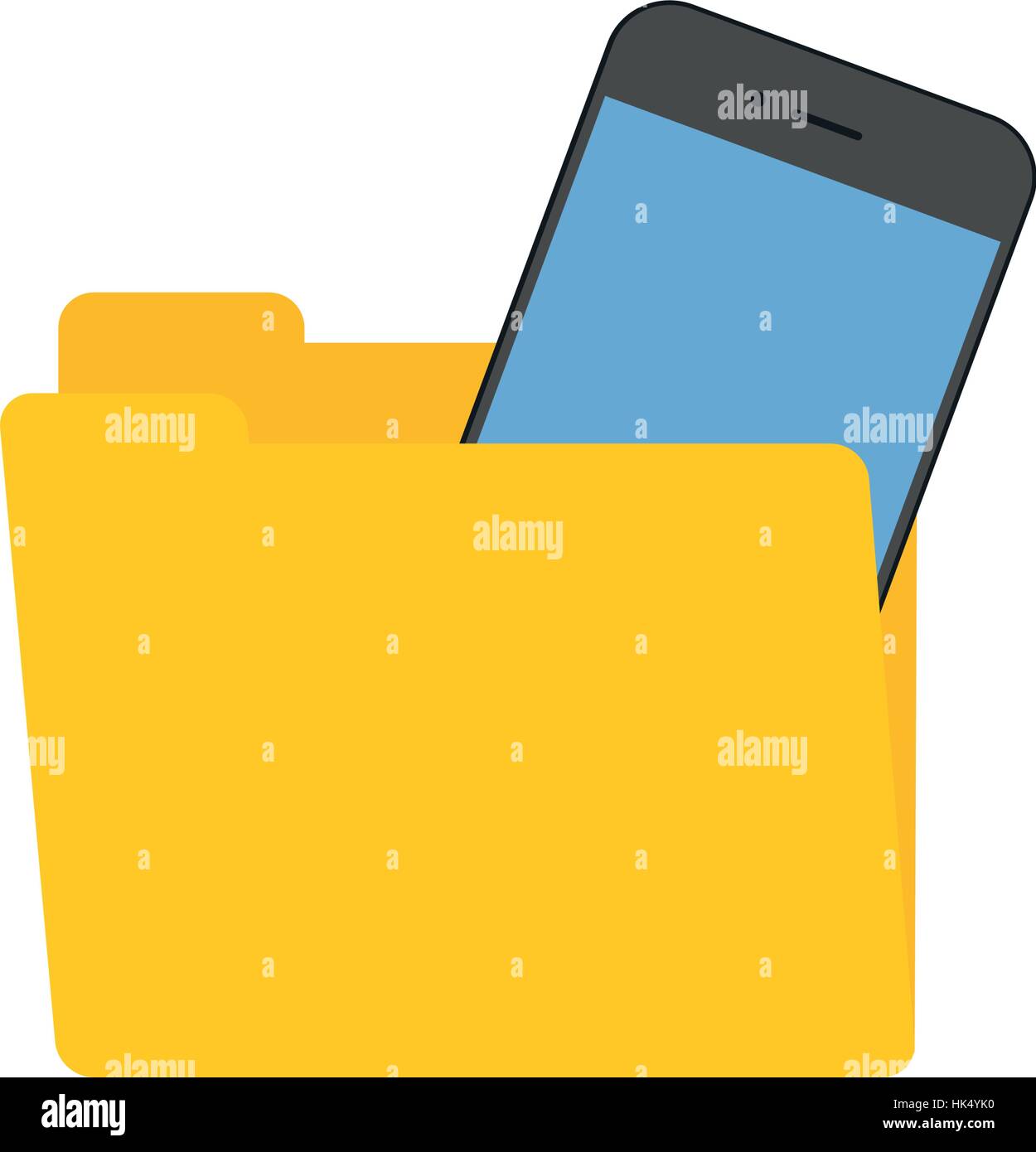 folder data technology smartphone digital vector illustration eps 10 ...