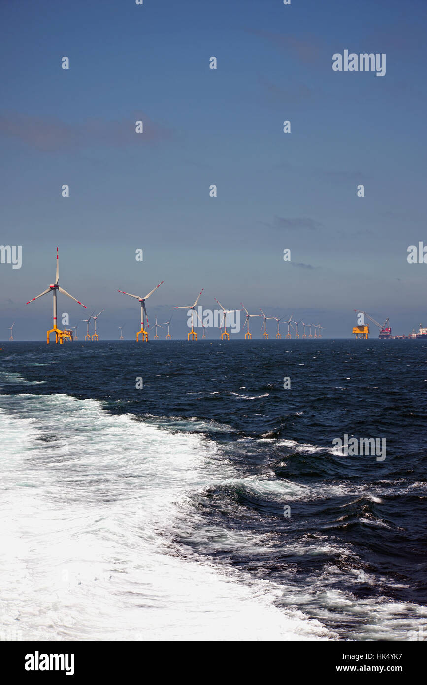 offshore wind farm Stock Photo