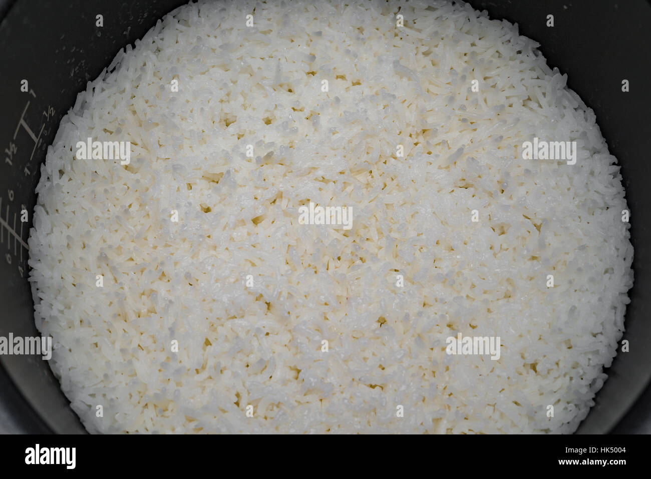 steamed rice in the inner pot of electric rice cooker Stock Photo Alamy