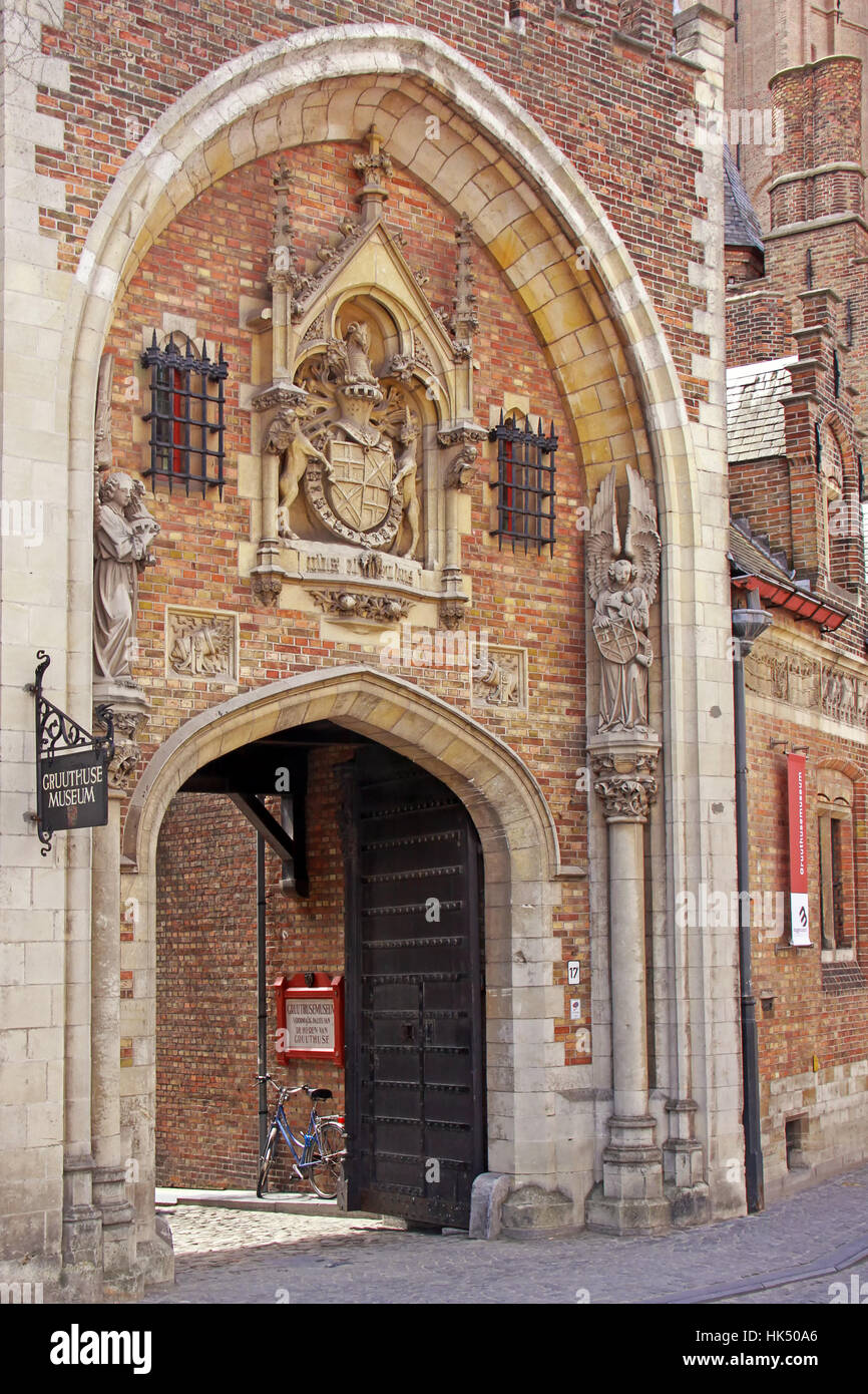 entrance, museum, belgium, flanders, bruges, story, goal, passage, gate, Stock Photo