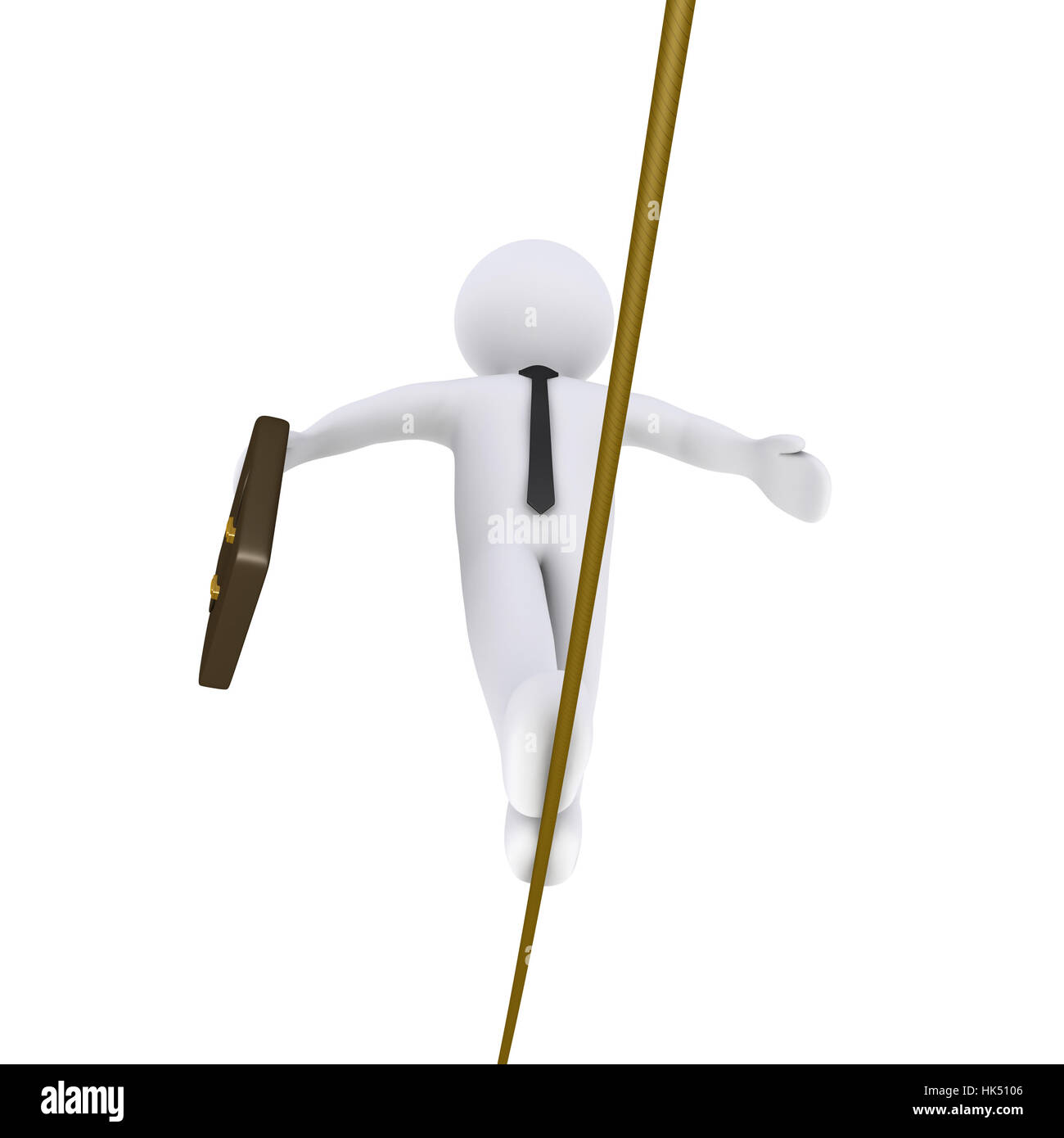 3d man walking on rope hi-res stock photography and images - Alamy