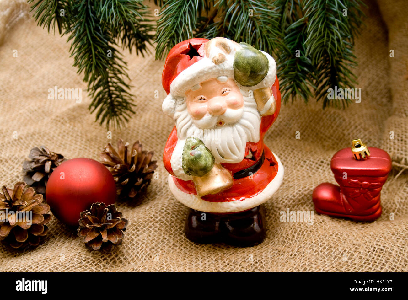 father christmas, nicholas, christmas tree ball, christmas, xmas, x-mas, bowl, Stock Photo