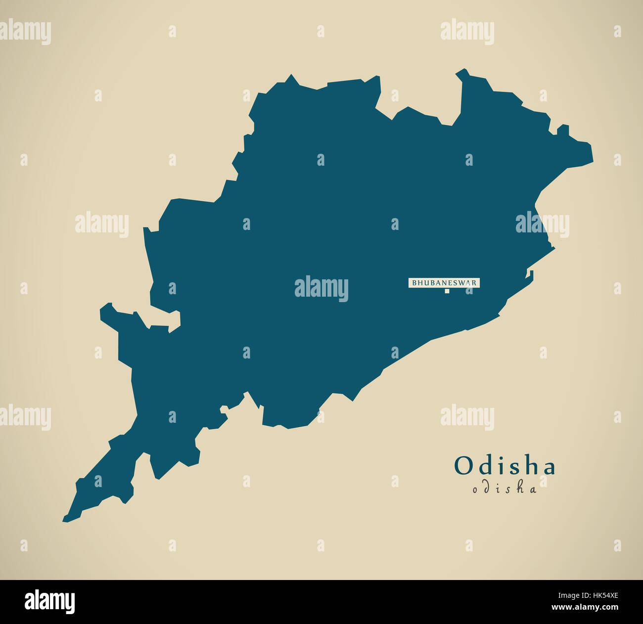 Odisha map hires stock photography and images Alamy