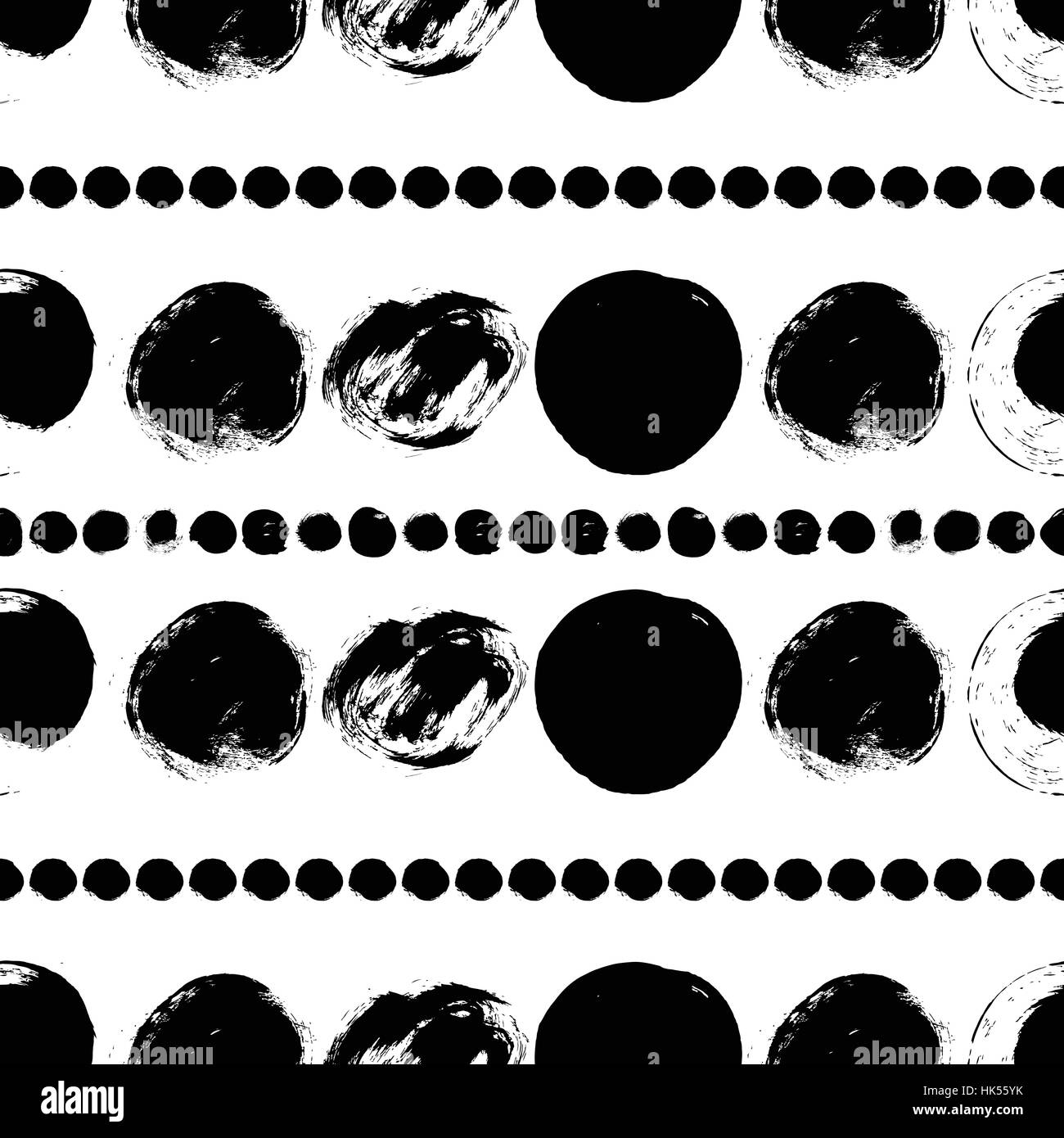 Seamless black and white pattern with circles Stock Vector Image & Art ...