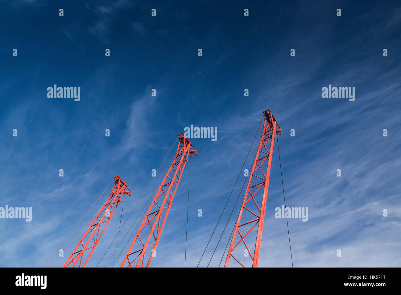 Port cranes Stock Photo
