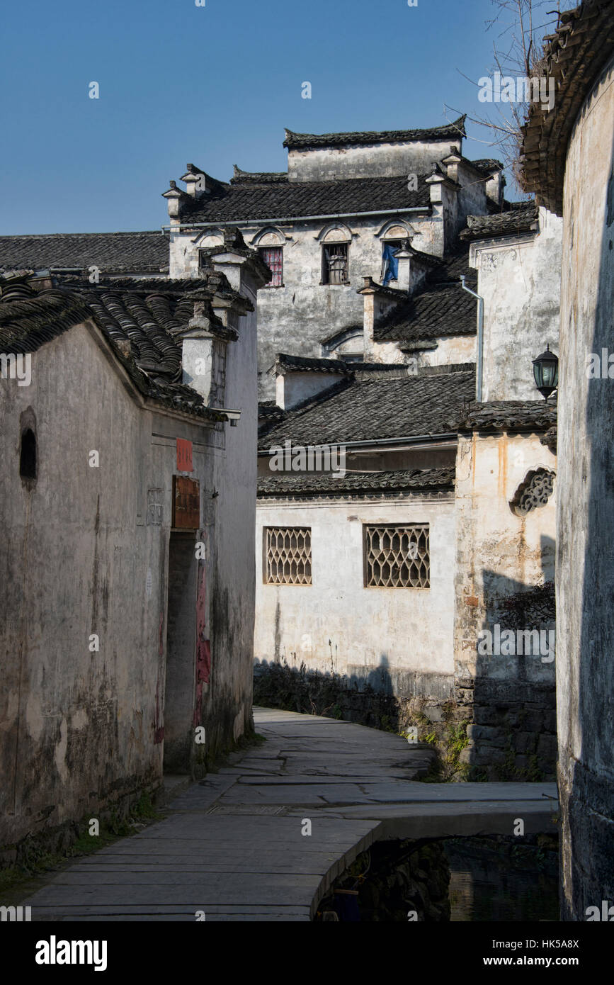 Architecture in the ancient village of Xidi, Anhui, China Stock Photo